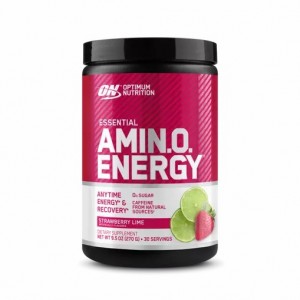 Optimum Nutrition ESSENTIAL AMIN.O. ENERGY® Strawberry Lime 0.6 lb (30 Servings) Danmark | JRETBL482