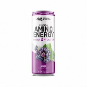 Optimum Nutrition ESSENTIAL AMIN.O. ENERGY+ Electrolytes Sparkling Grape 355ml * 12 Cans (12 Servings) Danmark | QOEDLA270