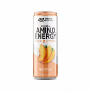 Optimum Nutrition ESSENTIAL AMIN.O. ENERGY+ Electrolytes Sparkling Peach Bellini 355ml * 12 Cans (12 Servings) Danmark | XCUGAN843