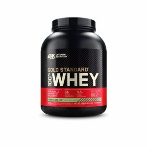 Optimum Nutrition GOLD STANDARD 100% WHEY™ Chocolate Mint 5 lb (70 Servings) Danmark | MDVTUC631