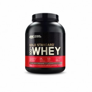 Optimum Nutrition GOLD STANDARD 100% WHEY™ Double Rich Chocolate 5 lb (74 Servings) Danmark | FWDZMA246