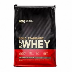 Optimum Nutrition GOLD STANDARD 100% WHEY™ Double Rich Chocolate 10 lb (149 Servings) Danmark | HKGUOQ175