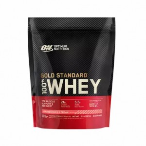 Optimum Nutrition GOLD STANDARD 100% WHEY™ Strawberries & Cream 1.5 lb (22 Servings) Danmark | THAZXJ295