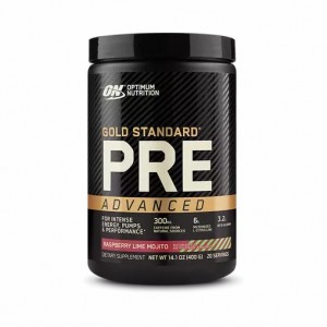 Optimum Nutrition GOLD STANDARD® Pre Advanced Raspberry Lime Mojito 0.88 lb (20 Servings) Danmark | AWOHTL478