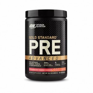 Optimum Nutrition GOLD STANDARD® Pre Advanced Strawberry Mango Daiquiri 0.88 lb (20 Servings) Danmark | LBWZIV259