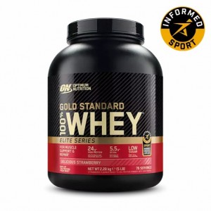 Optimum Nutrition Gold Standard 100% Whey - Elite Series Delicious Strawberry 2.27 kg Danmark | NLQHFM170