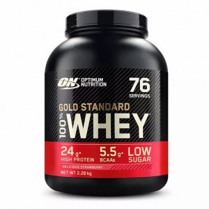 Optimum Nutrition Gold Standard 100% Whey Protein Powder Delicious Strawberry 2.28 kg (76 Servings) Danmark | WJQKVY854