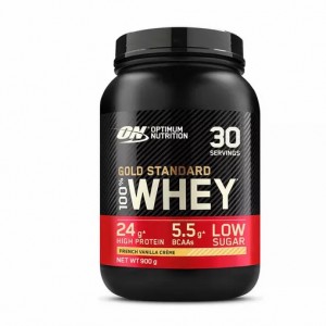 Optimum Nutrition Gold Standard 100% Whey Protein Powder French Vanilla 900 grams (30 Servings) Danmark | CXLKNE583