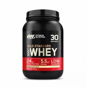 Optimum Nutrition Gold Standard 100% Whey Protein Powder Vanilla Ice Cream 900 grams (30 Servings) Danmark | LJYUID943