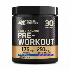 Optimum Nutrition Gold Standard Pre-Workout Blue Raspberry 330 grams (30 Servings) Danmark | DLAKZM983