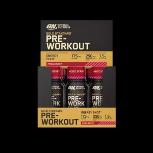 Optimum Nutrition Gold Standard Pre-Workout Shot Mixed Berry 720 ml (12 pieces) Danmark | FREHPY083