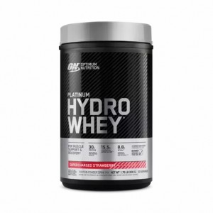 Optimum Nutrition PLATINUM HYDROWHEY™ Supercharged Strawberry 1.76 lb (20 Servings) Danmark | OQRIDC671