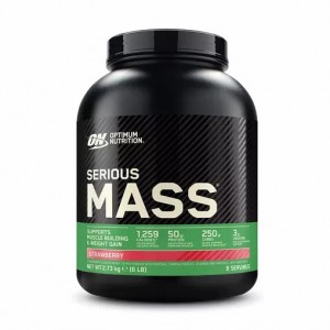 Optimum Nutrition Serious Mass Gainer Strawberry 2.73 kg (8 Servings) Danmark | XRIOAM897