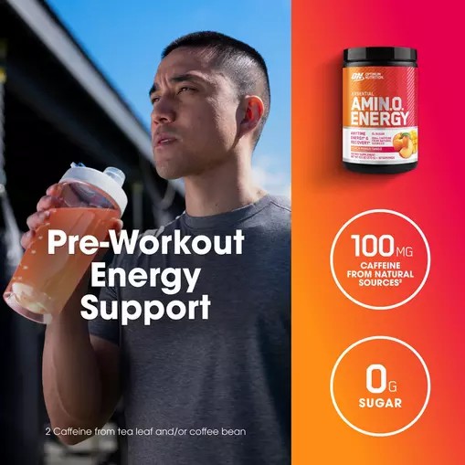 Optimum Nutrition ESSENTIAL AMIN.O. ENERGY® *new* Peach Mango Tango - Notify Me 0.6 lb - Notify me Danmark | OYMRPT430