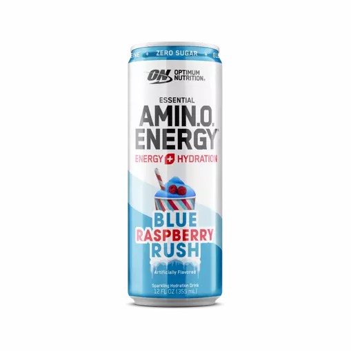 Optimum Nutrition ESSENTIAL AMIN.O. ENERGY+ Electrolytes Sparkling *new* Blue Raspberry Rush 355ml * 12 Cans (12 Servings) Danmark | ANPHGI145