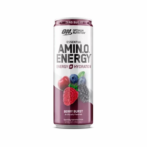 Optimum Nutrition ESSENTIAL AMIN.O. ENERGY+ Electrolytes Sparkling Berry Burst 355ml * 12 Cans (12 Servings) Danmark | VPBXAW326