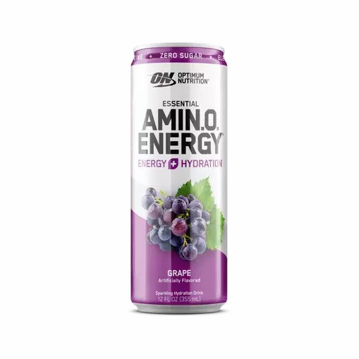 Optimum Nutrition ESSENTIAL AMIN.O. ENERGY+ Electrolytes Sparkling Grape 355ml * 12 Cans (12 Servings) Danmark | QOEDLA270