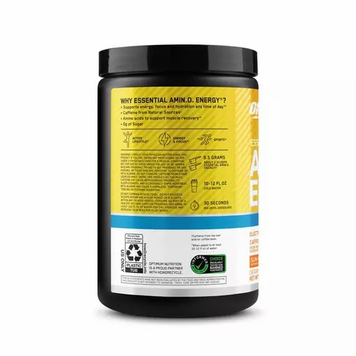 Optimum Nutrition Essential AMIN.O. ENERGY + Electrolytes *new* Sun-kissed Citrus 0.63 lb (30 Servings) Danmark | YZWXOT260