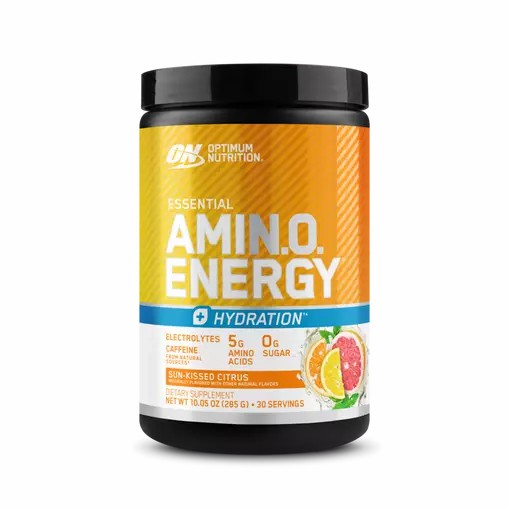 Optimum Nutrition Essential AMIN.O. ENERGY + Electrolytes *new* Sun-kissed Citrus 0.63 lb (30 Servings) Danmark | YZWXOT260