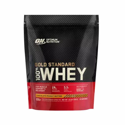 Optimum Nutrition GOLD STANDARD 100% WHEY™ Chocolate Peanut Butter 1.5 lb (22 Servings) Danmark | HCVNJP674