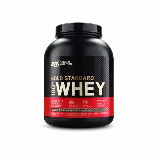 Optimum Nutrition GOLD STANDARD 100% WHEY™ Double Rich Chocolate 5 lb (74 Servings) Danmark | FWDZMA246