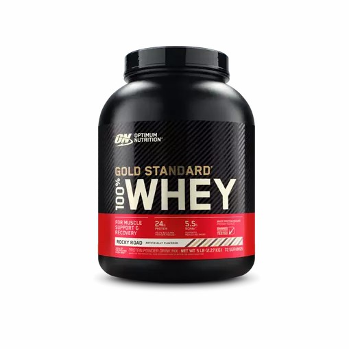 Optimum Nutrition GOLD STANDARD 100% WHEY™ Rocky Road 5 lb (72 Servings) Danmark | ZWDBHN152