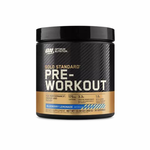 Optimum Nutrition GOLD STANDARD® Pre-Workout Blueberry Lemonade 0.66 lb (30 Servings) Danmark | VNCQAU608