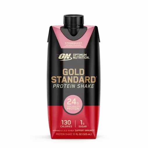 Optimum Nutrition GOLD STANDARD® Ready To Drink Protein Shake *new* Strawberry 12 Cartons (12 Servings) Danmark | FHNOLV410