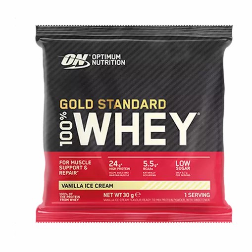 Optimum Nutrition Gold Standard 100% Whey Powder Sachets Vanilla Ice Cream 1 sachet (30 grams) Danmark | VPAQIE102