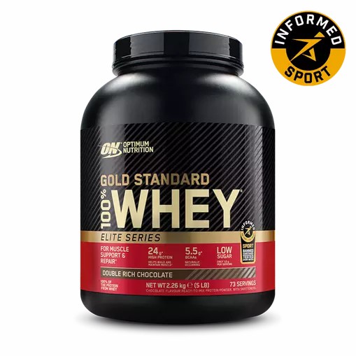 Optimum Nutrition Gold Standard 100% Whey - Elite Series Double Rich Chocolate 2.27 kg (74) Danmark | SRHIMP132