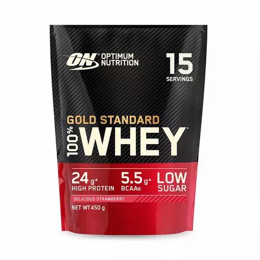 Optimum Nutrition Gold Standard 100% Whey Protein Powder Delicious Strawberry 450 grams (15 Servings) Danmark | UVMEHG780