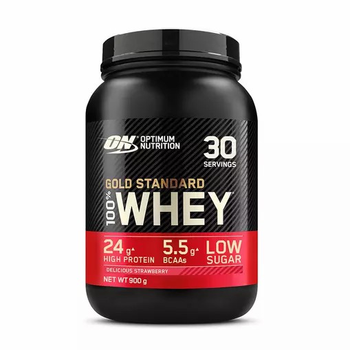 Optimum Nutrition Gold Standard 100% Whey Protein Powder Delicious Strawberry 900 grams (30 Servings) Danmark | NSFXAV036