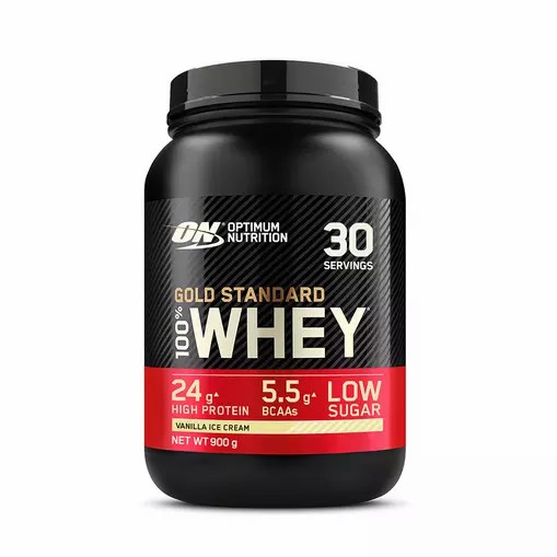 Optimum Nutrition Gold Standard 100% Whey Protein Powder Vanilla Ice Cream 900 grams (30 Servings) Danmark | LJYUID943