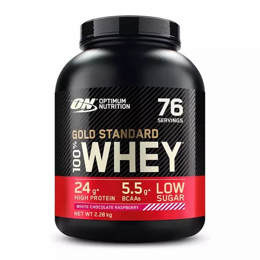 Optimum Nutrition Gold Standard 100% Whey Protein Powder White Chocolate Raspberry 2.28 kg (76 Servings) Danmark | FHTBZV063