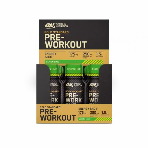 Optimum Nutrition Gold Standard Pre-Workout Shot Lemon Lime 720 ml (12 pieces) Danmark | EQHMFS857