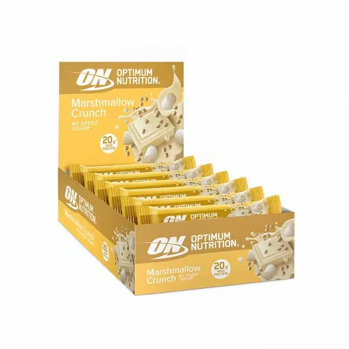 Optimum Nutrition Marshmallow Crunch Protein Bar Elite 650 grams (10 Bars) Danmark | UQHESG643