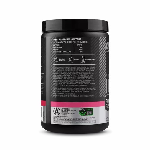 Optimum Nutrition Platinum Igniter Berry Lemonade Blast 0.84 lb (20 Servings) Danmark | UAXVLN241