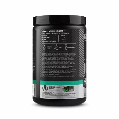 Optimum Nutrition Platinum Igniter Cherry Lime Punch 0.84 lb (20 Servings) Danmark | HXUIPS610