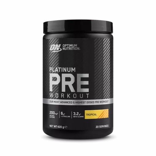 Optimum Nutrition Platinum Pre-workout Tropical 420 grams (20 Servings) Danmark | UKSIZJ571