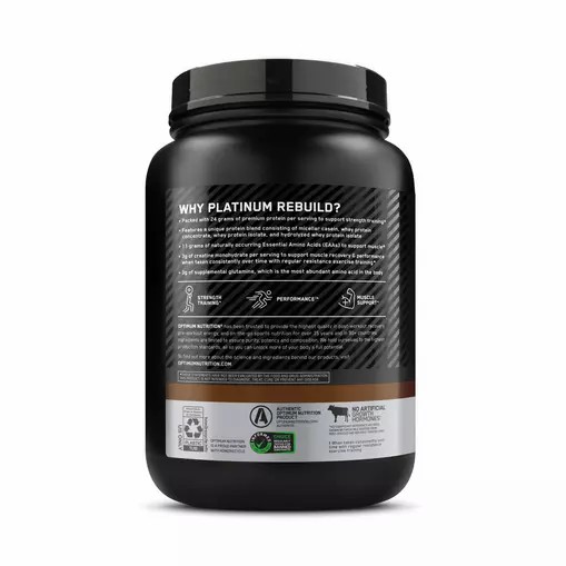 Optimum Nutrition Platinum Rebuild Dark Chocolate 1.67 lb (20 Servings) Danmark | OESKGN640