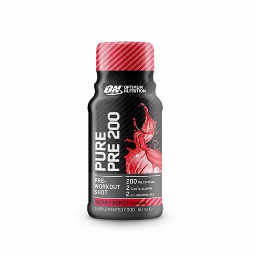 Optimum Nutrition Pure Pre 200 Pre-Workout Shot Berry 60ml (12 shots) Danmark | LZYDPI415