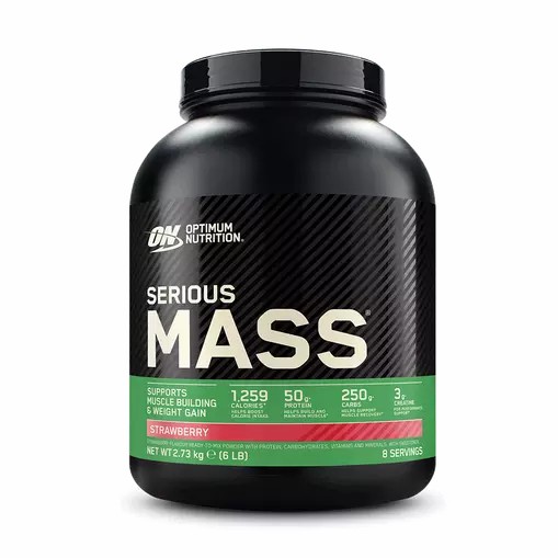 Optimum Nutrition Serious Mass Gainer Strawberry 2.73 kg (8 Servings) Danmark | XRIOAM897