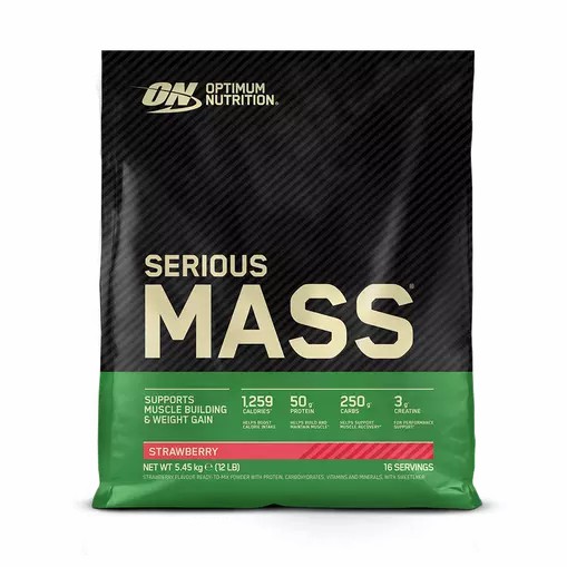 Optimum Nutrition Serious Mass Gainer Strawberry 5.45 kg (16 Servings) Danmark | YNJSOZ069